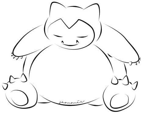 Snorlax Outline Coloring Page Coloring Page