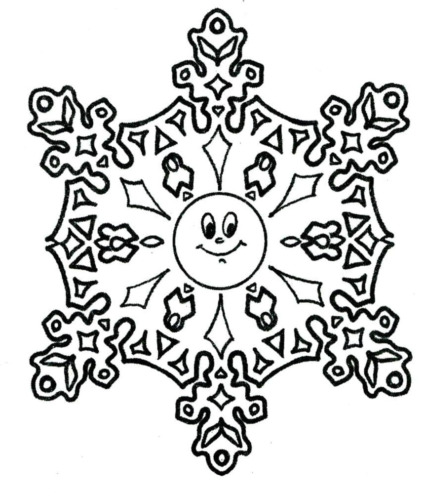 Joyful Snowflakes Coloring Page