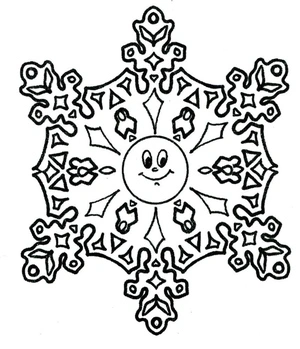 Joyful Snowflakes Coloring Page