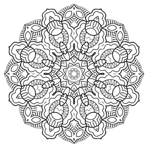 Mandala Snowflake Coloring Page