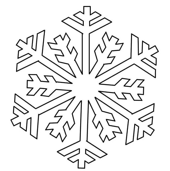 Snowflake Coloring Page for Printing Coloring Page