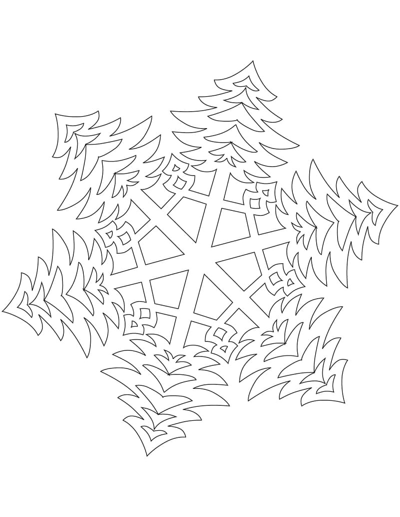 Snowflake Coloring Page Coloring Page