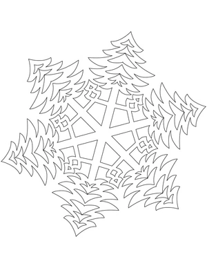 Snowflake Coloring Page Coloring Page