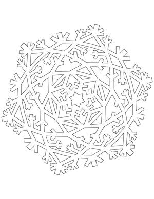 Snowflake Crystals Coloring Page