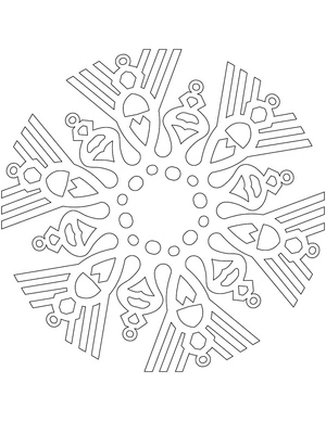 Snowflake Holiday Coloring Page