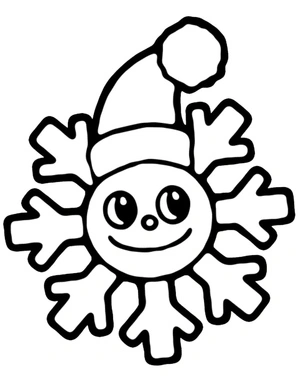 Snowflake Sweetheart Coloring Page