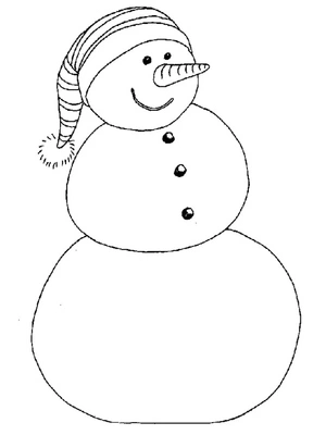 A snowman Coloring Page