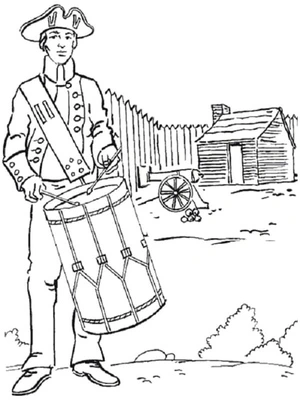 A Drummer Soldier Coloring Page