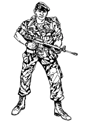 Courageous Fighter Coloring Page