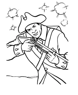 Firing Soldier Coloring Page