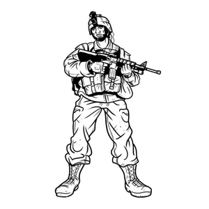 Friendly Soldier Coloring Page