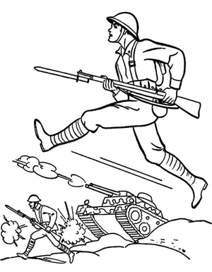 Military Forces Launch a Strategic Offensive Coloring Page