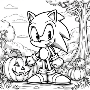 Adorable Sonic on Halloween