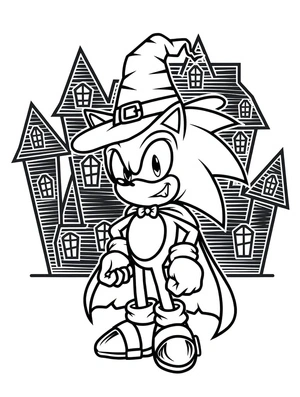 Free Sonic Halloween Coloring Page Coloring Page