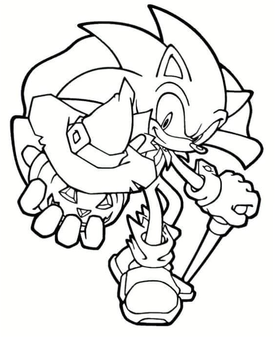 Sonic Halloween Coloring Page Coloring Page