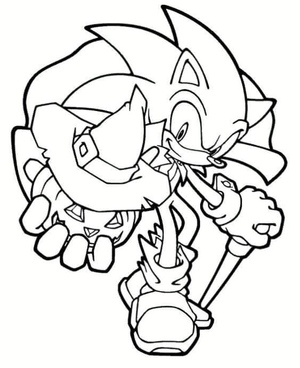 Sonic Halloween Coloring Page