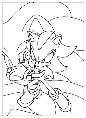 Shadow the Hedgehog 3 Coloring Page