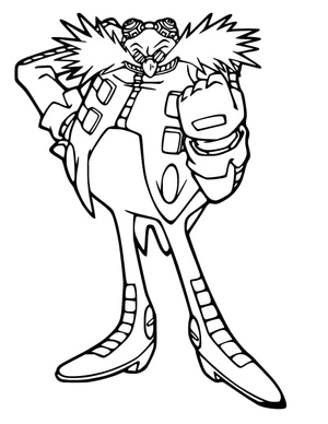 Eggman the Doctor from Sonic Coloring Page