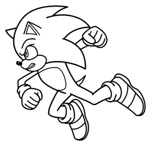 Movie Sonic Coloring Page
