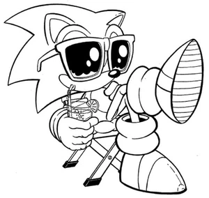 Silly Sonic Coloring Page