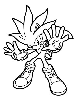 Silver the Hedgehog coloring page Coloring Page