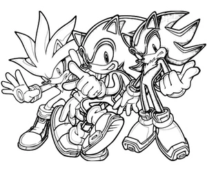 Sonic and his friends hanging out together Coloring Page