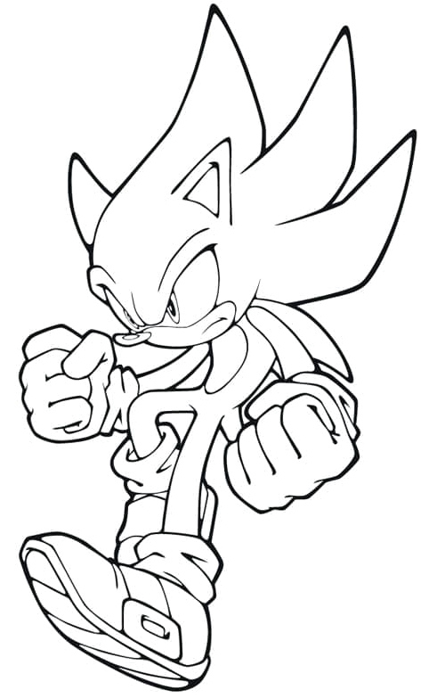 Sonic Coloring Page Printable Coloring Page