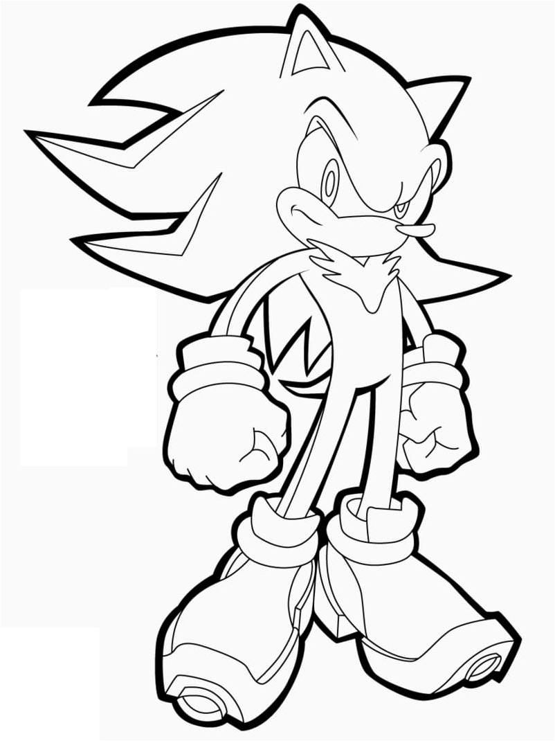 Sonic's Shadow Coloring Page