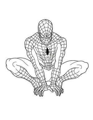 Free Spiderman Graphics Coloring Page