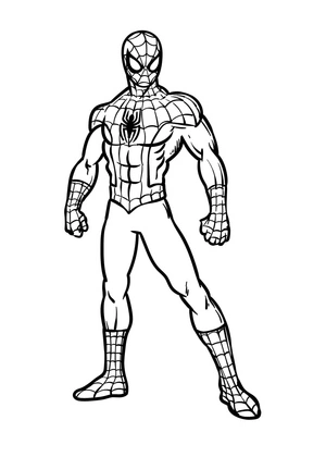 Simple Spider-Man Coloring Page
