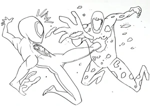 Spider-Man Miles Morales vs. Spot Coloring Page