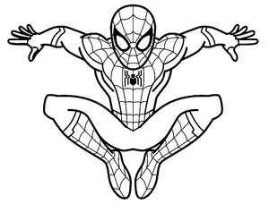 Spider-Man Simplified Coloring Page