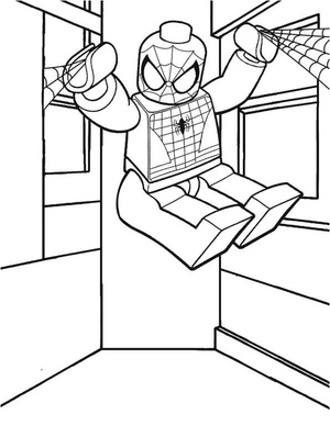 Spider-Man Swinging Through The Lego City