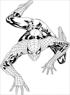 Spiderman Climbing Comic Page