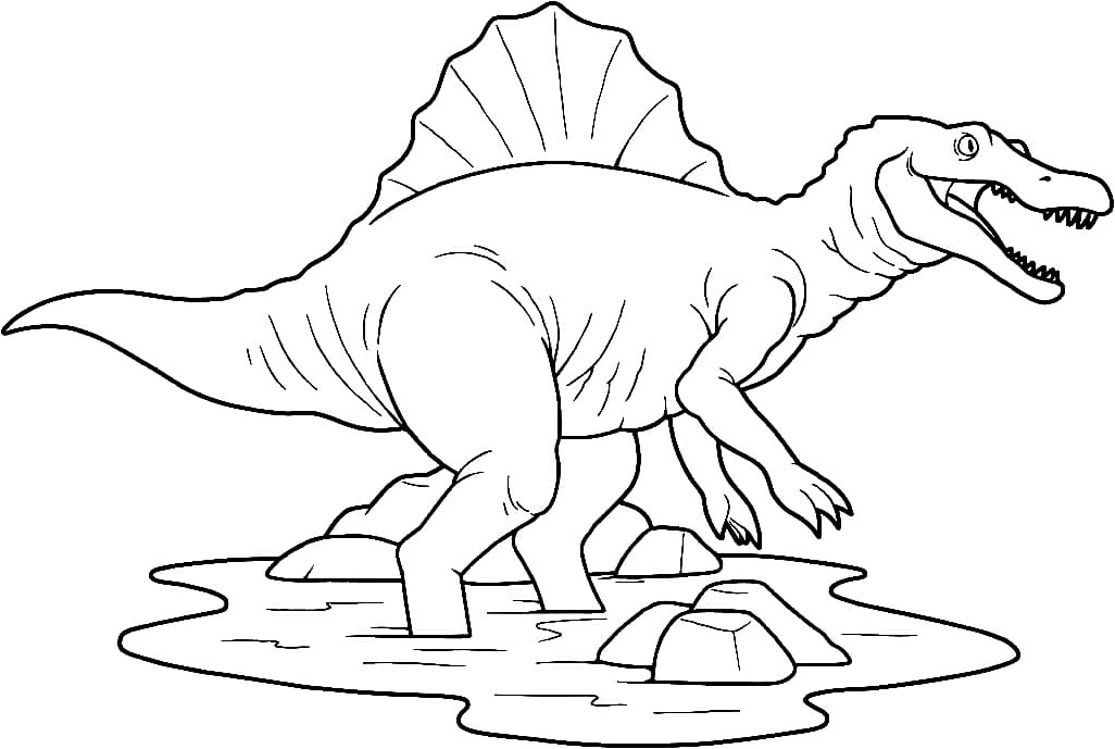 Printable Spinosaurus Activity Sheet Coloring Page