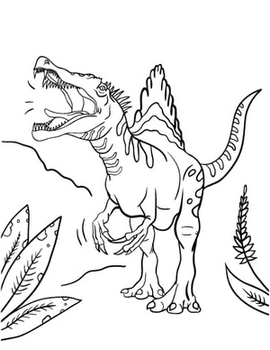 Spinosaurus Dinosaur Coloring Page