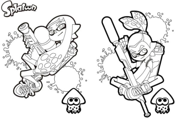 Sister Warriors Prepare for a Colorful Showdown Coloring Page