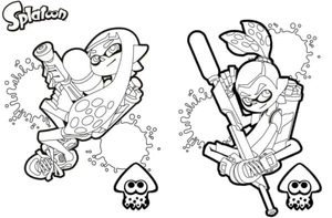 Sister Warriors Prepare for a Colorful Showdown Coloring Page