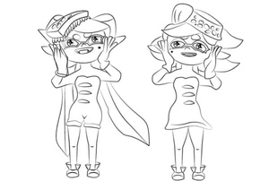 Squid On Top Of Head Coloring Page