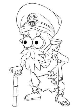 The Elderly Octopus Coloring Page
