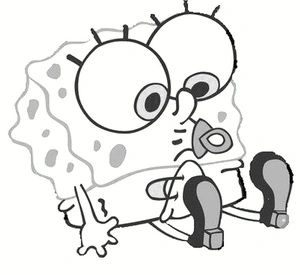 Adorable Spongebob Baby Coloring Page
