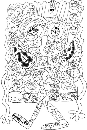 Adult Spongebob Coloring Page