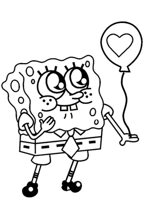Printable Cute Spongebob Coloring Page Coloring Page