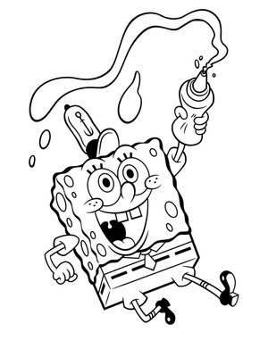 Printable Spongebob Coloring Page for Kids