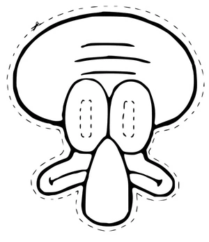 Squid Mask Coloring Page