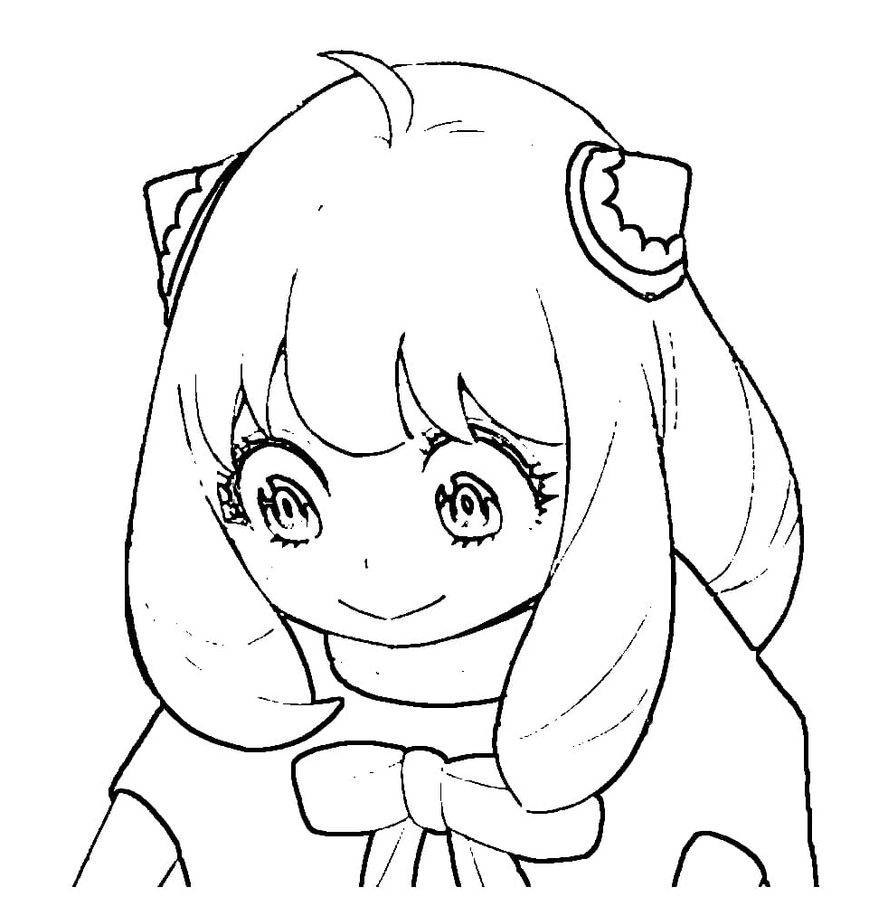 Adorable Anya Artist Coloring Page