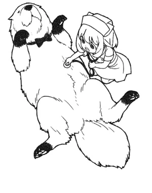 Anya and Her Dog Coloring Page Coloring Page