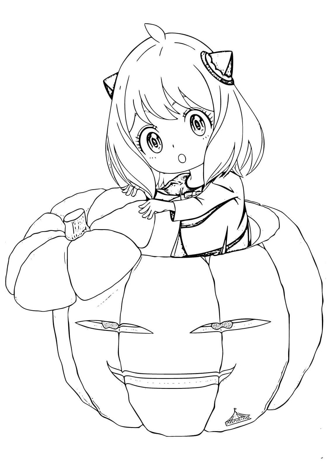 Charming Anya Painter Coloring Page