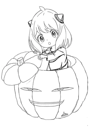Charming Anya Painter Coloring Page