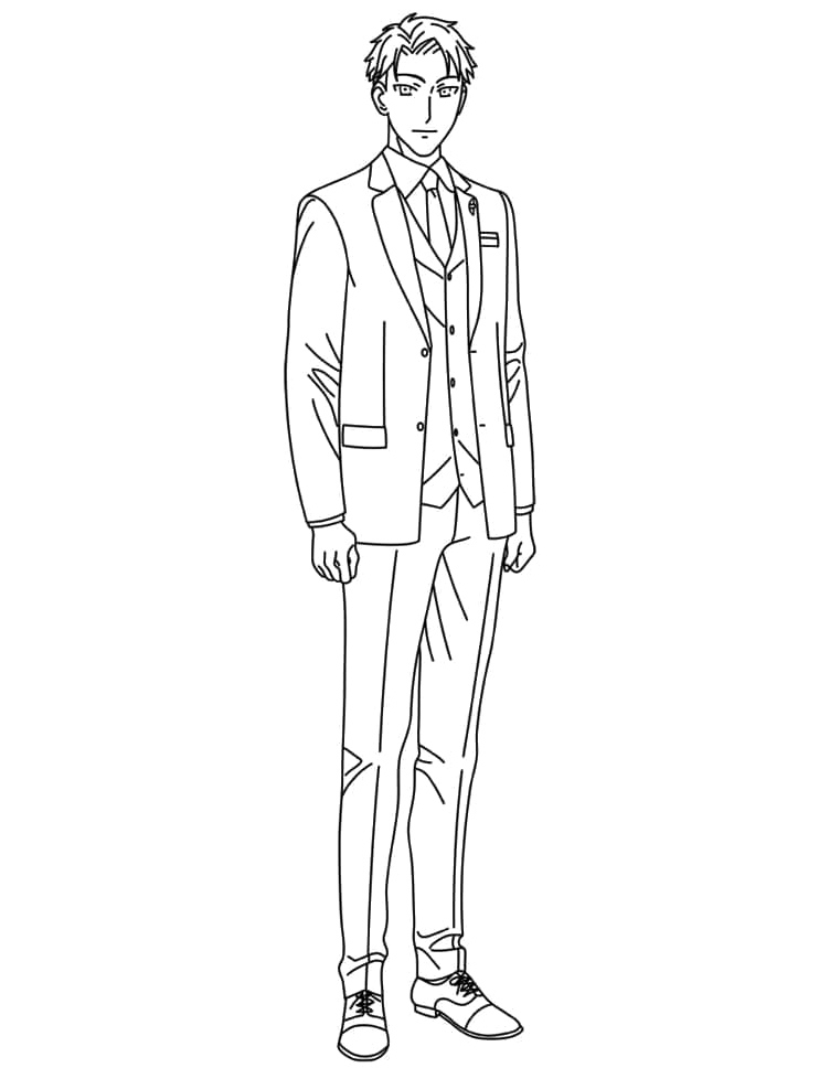 Printable Loid Forger Coloring Page Coloring Page
